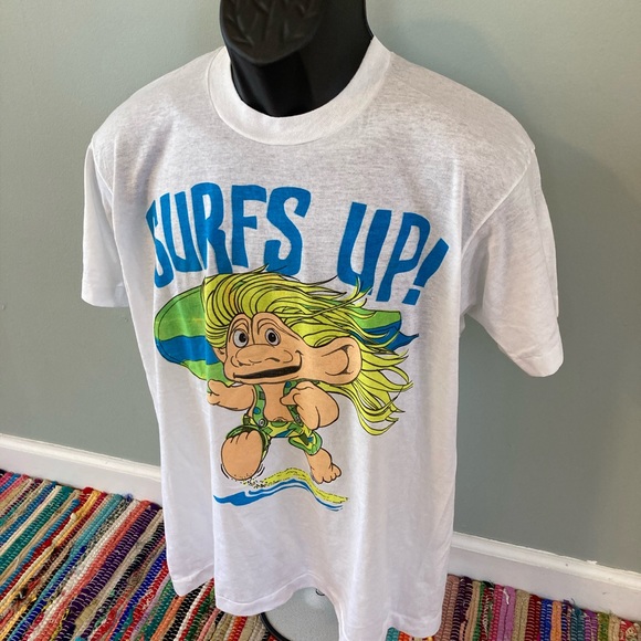 80s Troll Doll Surfs Up Shirt Screen Stars Large - Picture 2 of 7